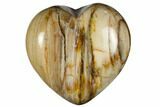Polished, Triassic Petrified Wood Heart - Madagascar #115511-1